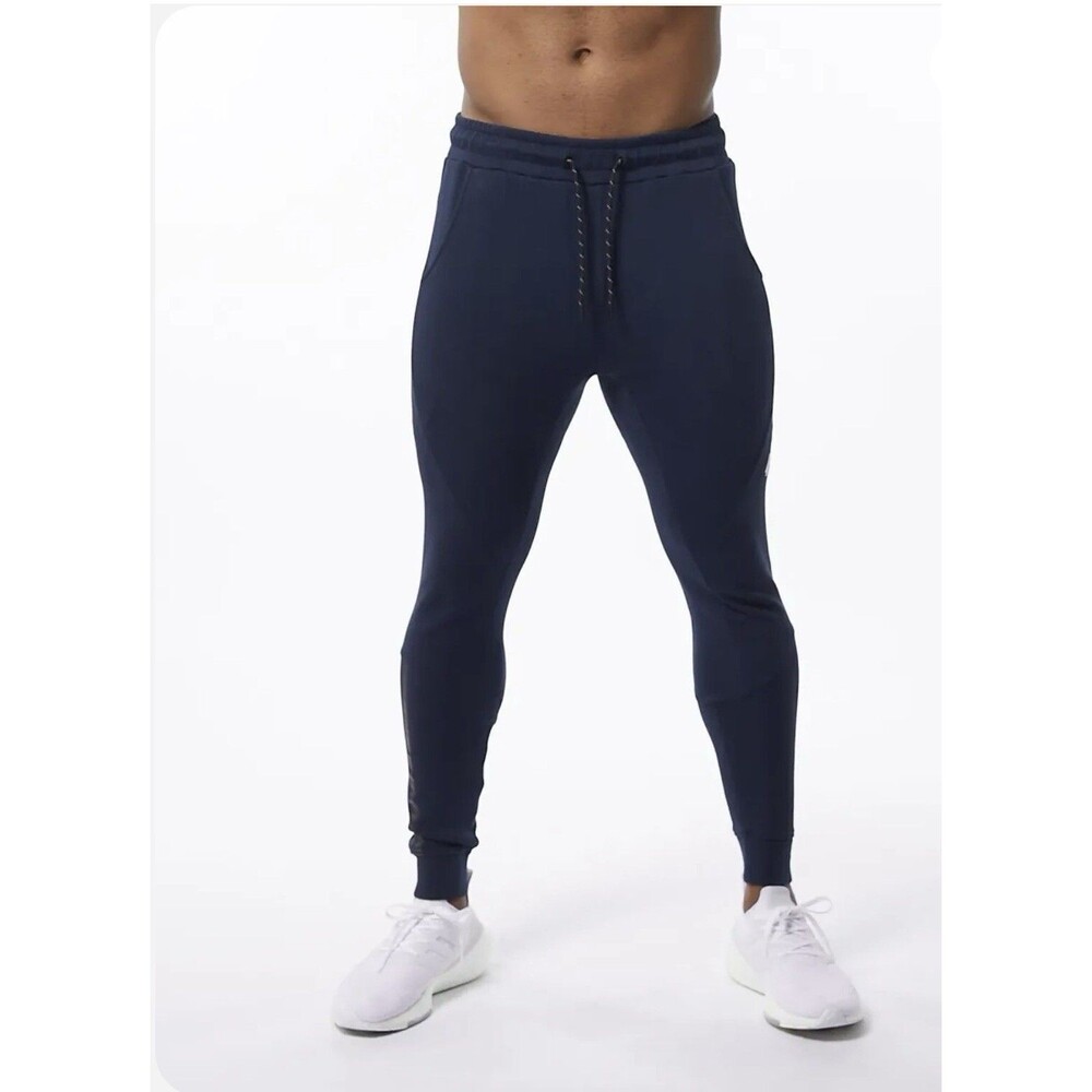 Alphalete Men’s Cuffed Jogger – Navy  , Size Large